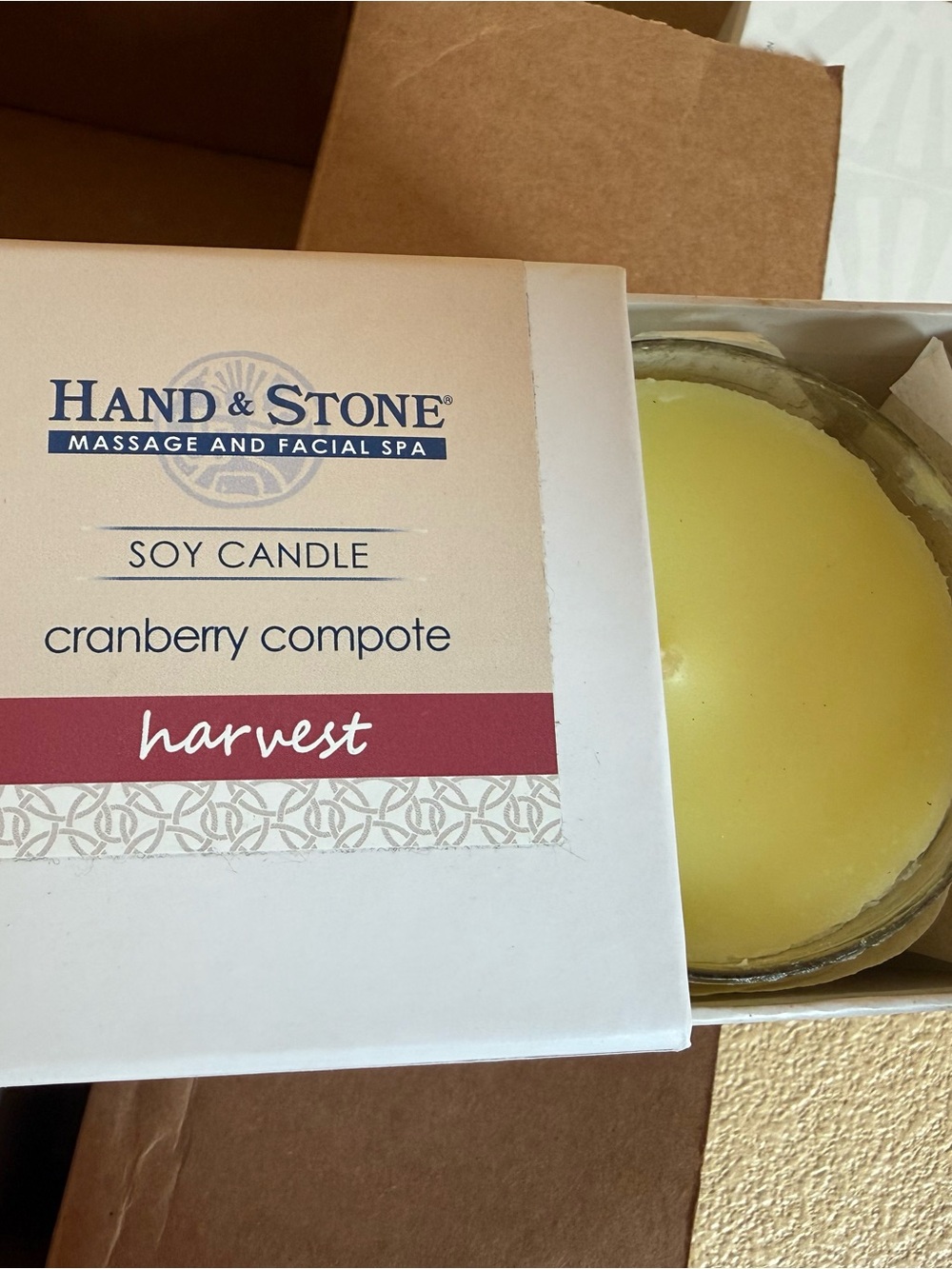 Hand & Stone Cranberry Compote Soy Candle - Harvest (Yellow)